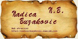 Nadica Buzaković vizit kartica